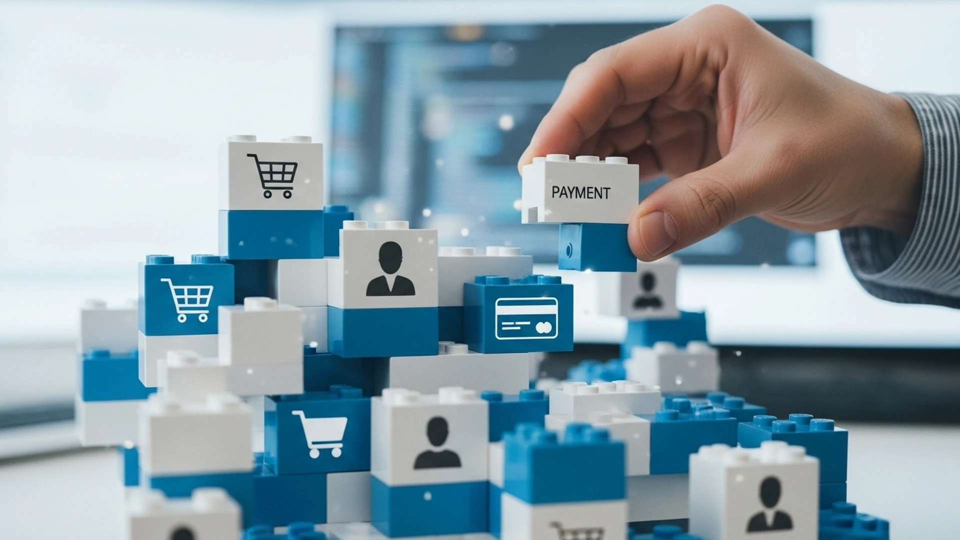 Aplicação web construída como blocos de Lego interligados, permitindo a substituição de uma peça sem derrubar a estrutura.
